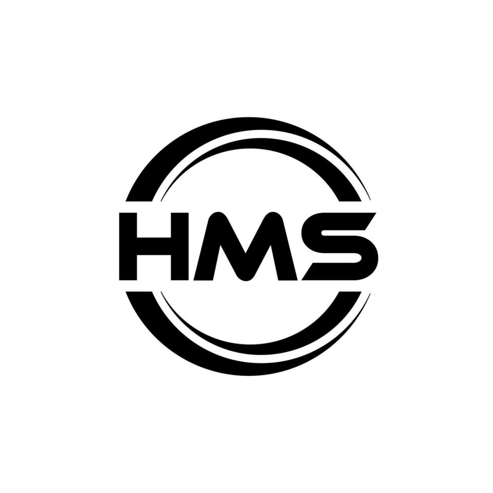 hms logo disegno, ispirazione per un' unico identità. moderno eleganza e creativo design. filigrana il tuo successo con il Impressionante Questo logo. vettore