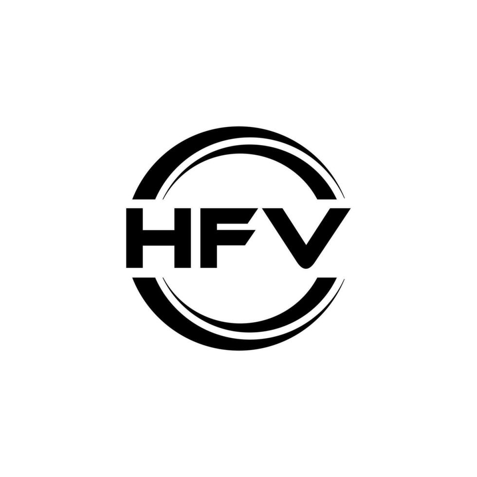 hfv logo disegno, ispirazione per un' unico identità. moderno eleganza e creativo design. filigrana il tuo successo con il Impressionante Questo logo. vettore