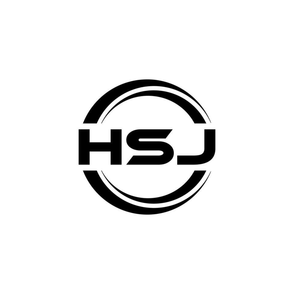 hsj logo disegno, ispirazione per un' unico identità. moderno eleganza e creativo design. filigrana il tuo successo con il Impressionante Questo logo. vettore