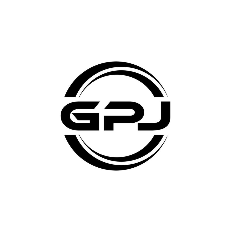 gpj logo disegno, ispirazione per un' unico identità. moderno eleganza e creativo design. filigrana il tuo successo con il Impressionante Questo logo. vettore