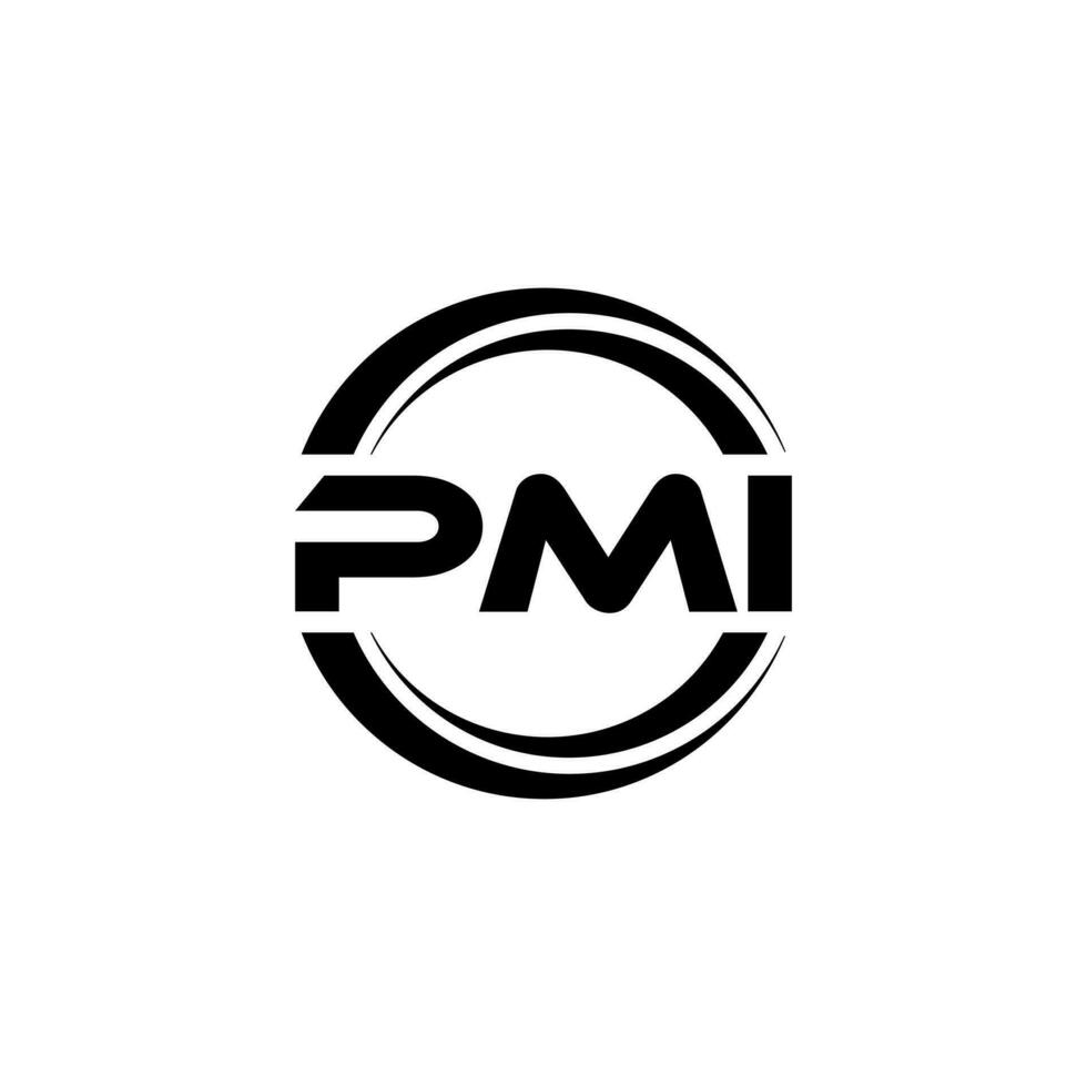 pmi logo disegno, ispirazione per un' unico identità. moderno eleganza e creativo design. filigrana il tuo successo con il Impressionante Questo logo. vettore