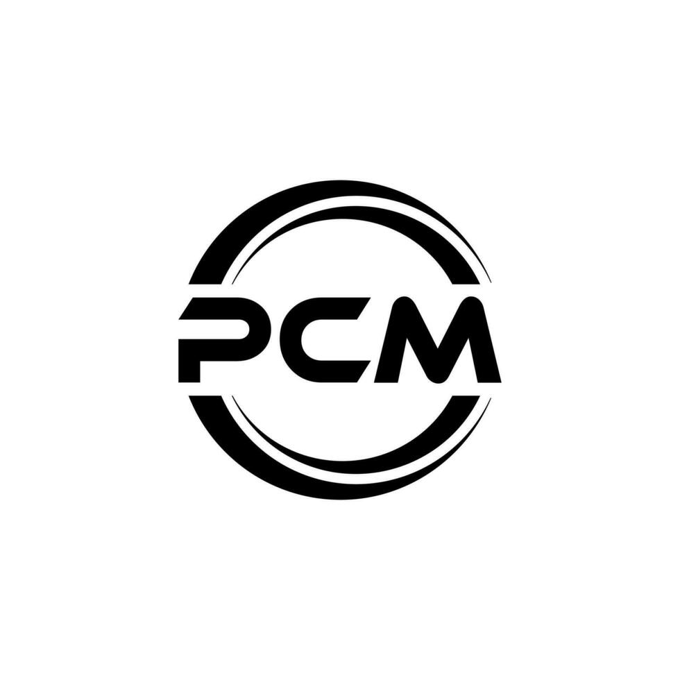 pcm logo disegno, ispirazione per un' unico identità. moderno eleganza e creativo design. filigrana il tuo successo con il Impressionante Questo logo. vettore