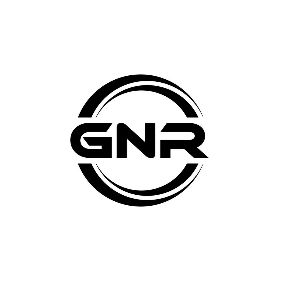 gnr logo disegno, ispirazione per un' unico identità. moderno eleganza e creativo design. filigrana il tuo successo con il Impressionante Questo logo. vettore