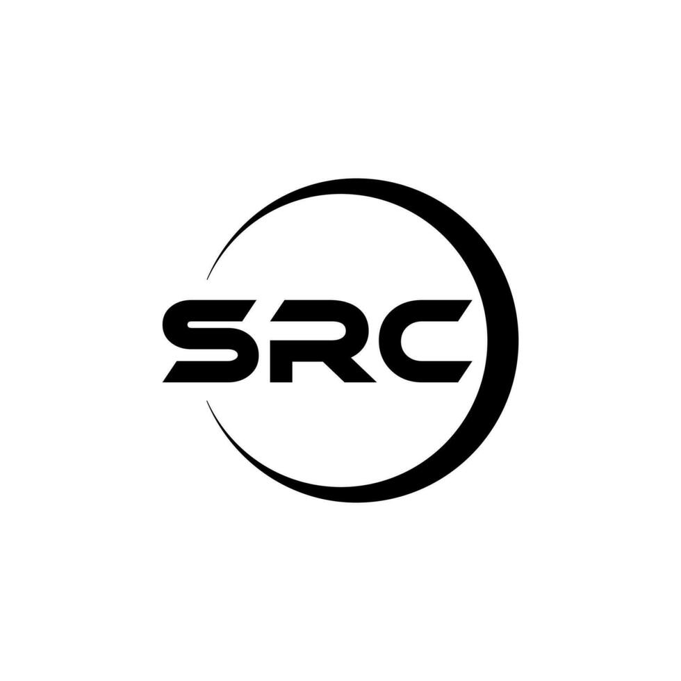 src lettera logo design con bianca sfondo nel illustratore. vettore logo, calligrafia disegni per logo, manifesto, invito, eccetera.