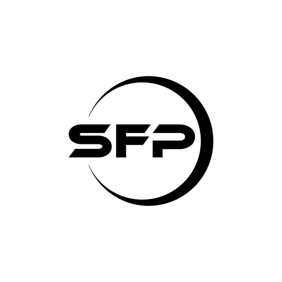 sfp logo disegno, ispirazione per un' unico identità. moderno eleganza e creativo design. filigrana il tuo successo con il Impressionante Questo logo. vettore