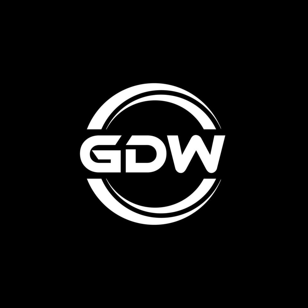 gdw logo disegno, ispirazione per un' unico identità. moderno eleganza e creativo design. filigrana il tuo successo con il Impressionante Questo logo. vettore