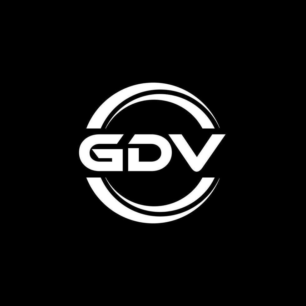 gdv logo disegno, ispirazione per un' unico identità. moderno eleganza e creativo design. filigrana il tuo successo con il Impressionante Questo logo. vettore