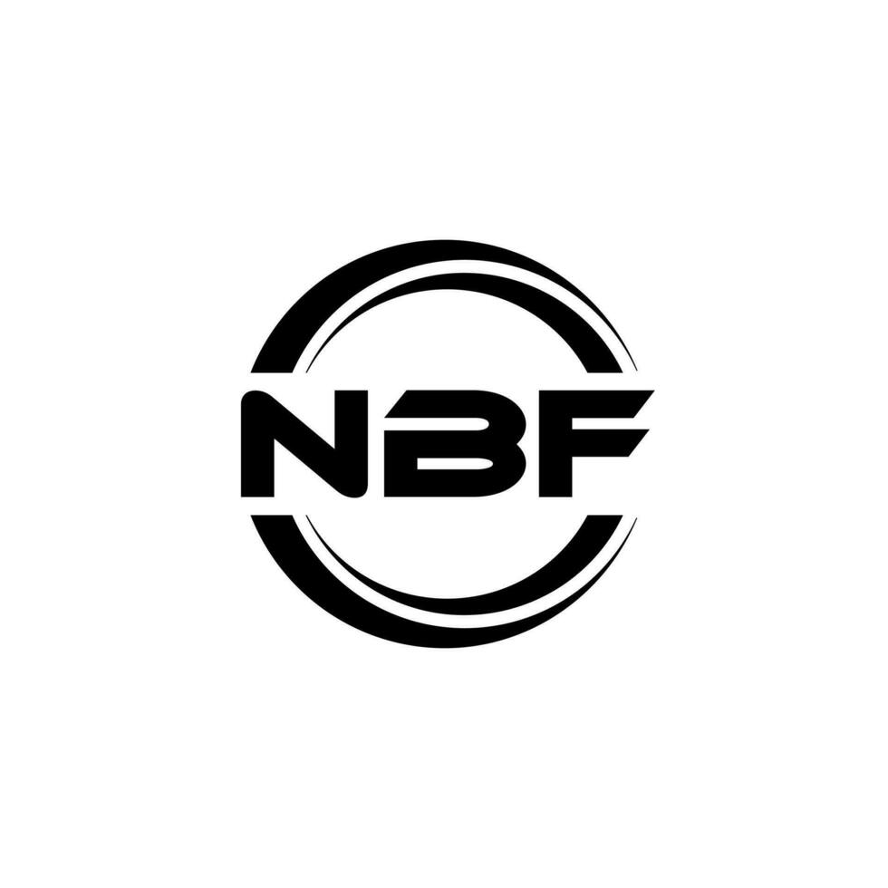 nbf logo disegno, ispirazione per un' unico identità. moderno eleganza e creativo design. filigrana il tuo successo con il Impressionante Questo logo. vettore