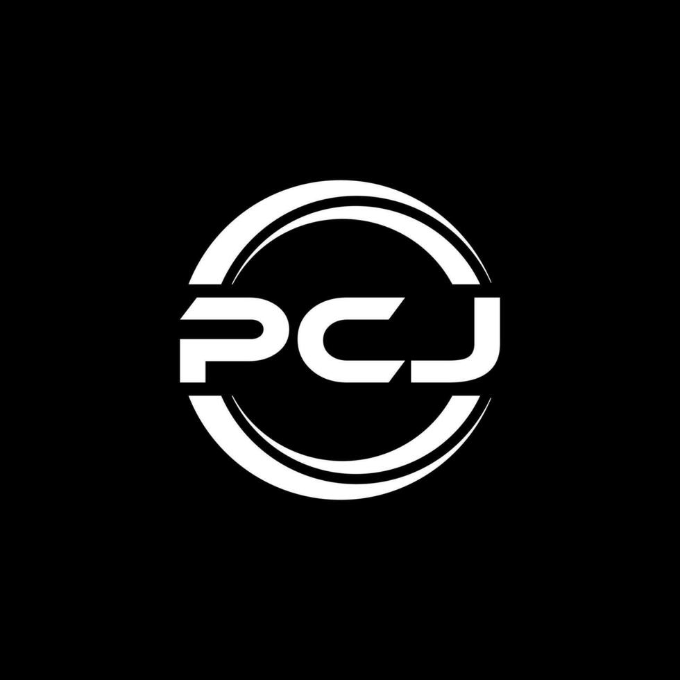 pcj logo disegno, ispirazione per un' unico identità. moderno eleganza e creativo design. filigrana il tuo successo con il Impressionante Questo logo. vettore