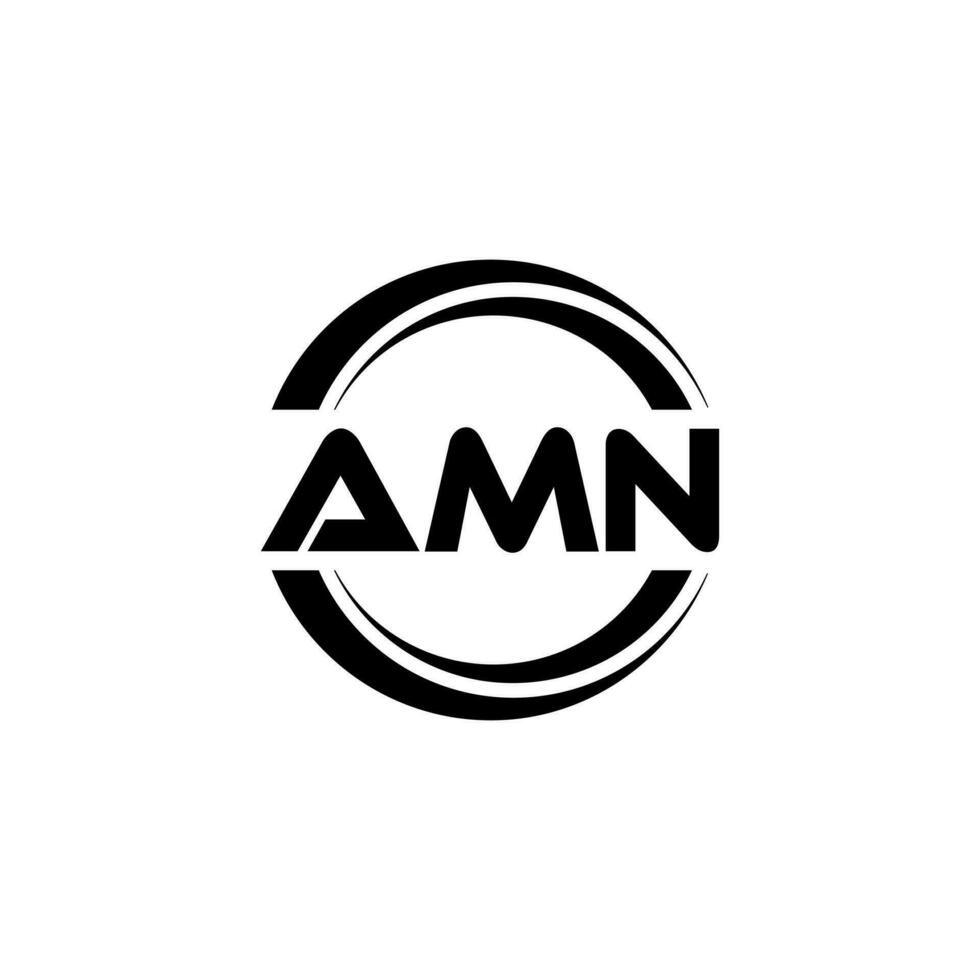 amn logo disegno, ispirazione per un' unico identità. moderno eleganza e creativo design. filigrana il tuo successo con il Impressionante Questo logo. vettore