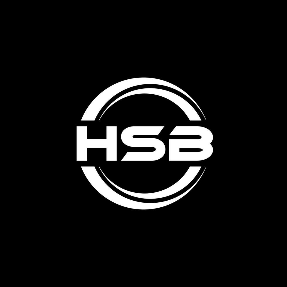 hsb logo disegno, ispirazione per un' unico identità. moderno eleganza e creativo design. filigrana il tuo successo con il Impressionante Questo logo. vettore