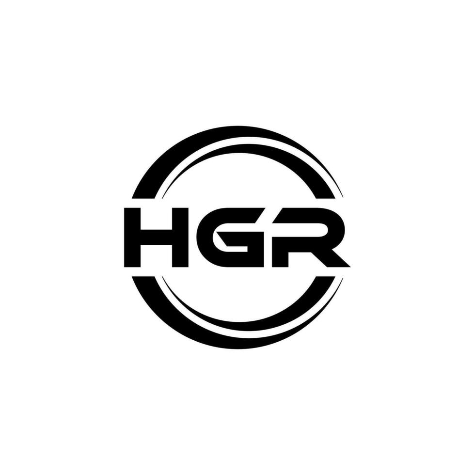 hgr logo disegno, ispirazione per un' unico identità. moderno eleganza e creativo design. filigrana il tuo successo con il Impressionante Questo logo. vettore