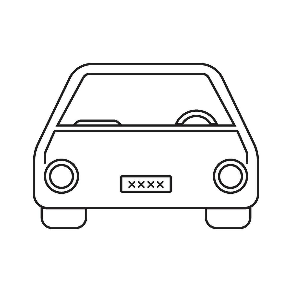 icona della linea dell'auto vettore
