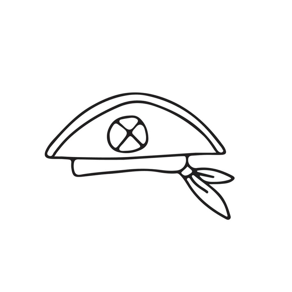 mano disegnato vettore illustrazione di pirata cappello.