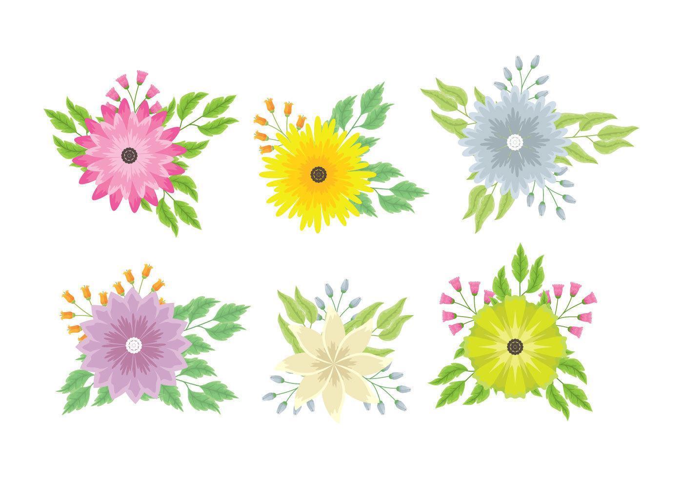 Flower Clipart set  vettore