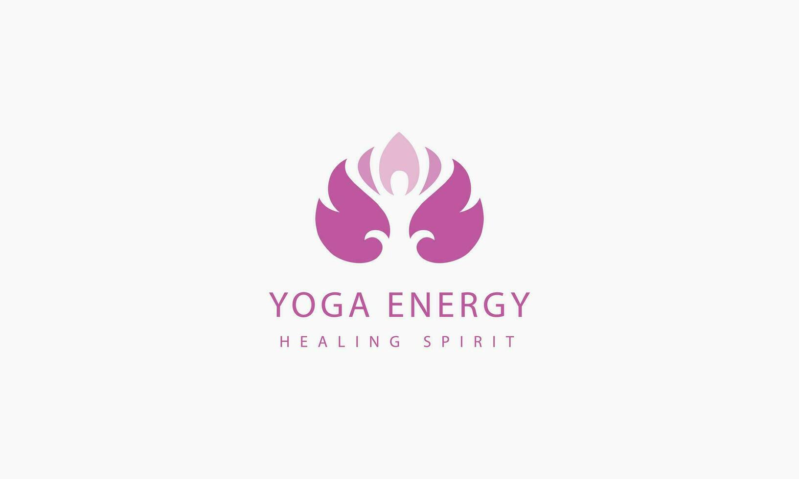 yoga loto fiore colorato logo vettore
