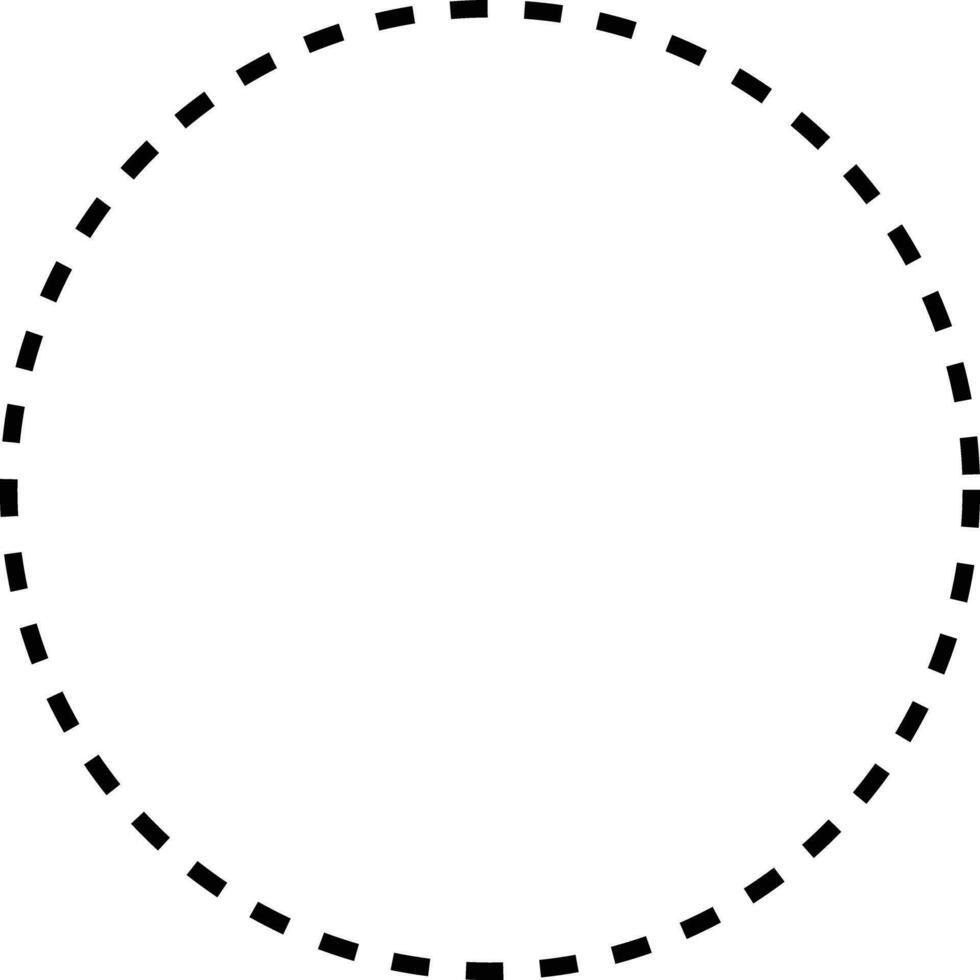 tratteggiata linea cerchio icona vettore isolato su bianca sfondo