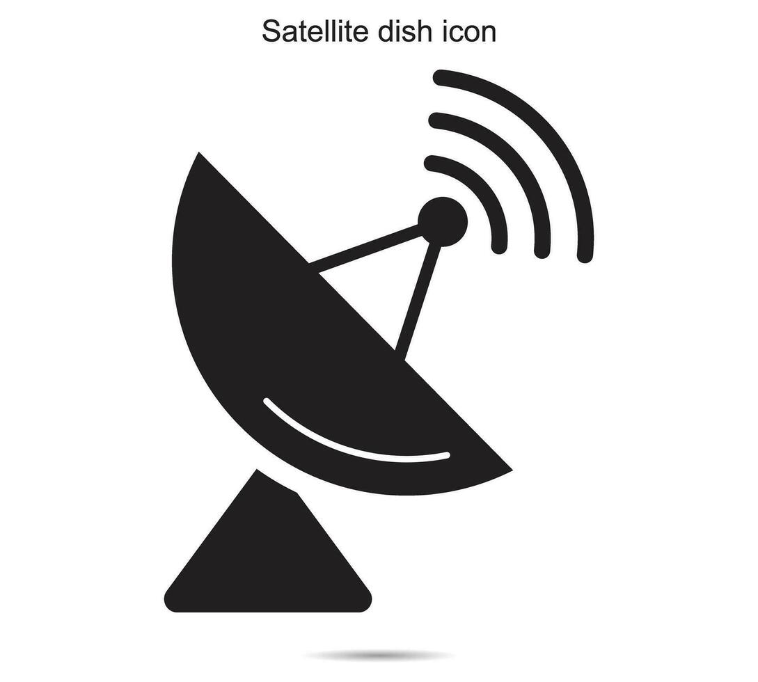 satellitare piatto icona, vettore illustrazione.