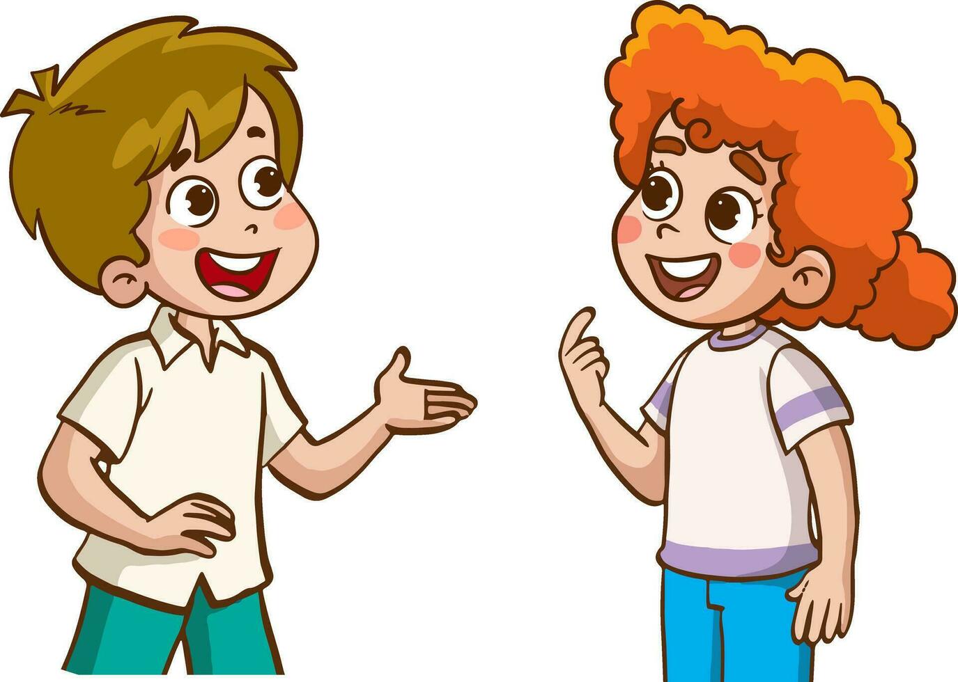 gruppo di bambini chat vettore illustrazione