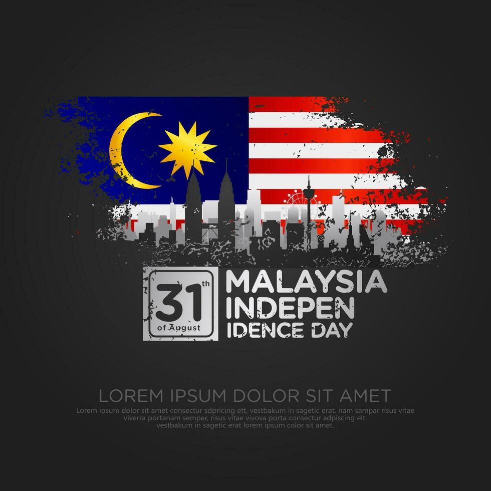 Malaysia indipendenza giorno modello vettore