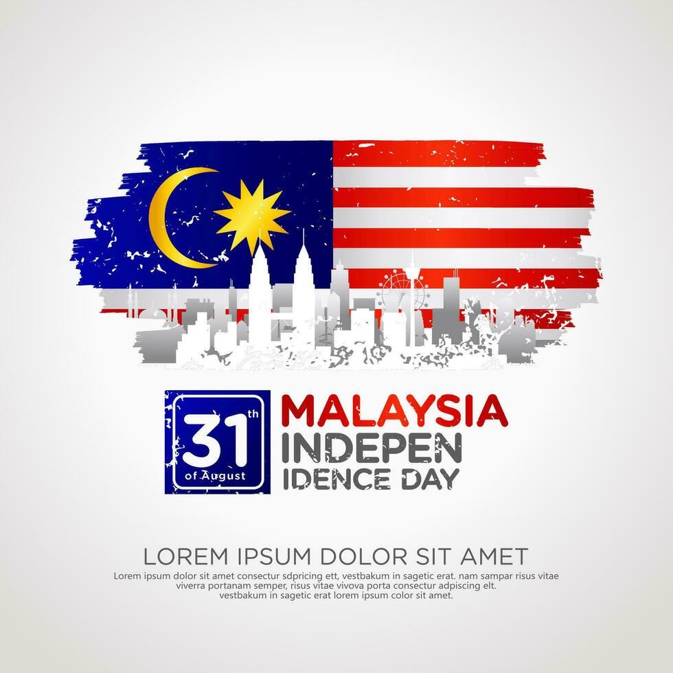 Malaysia indipendenza giorno modello vettore