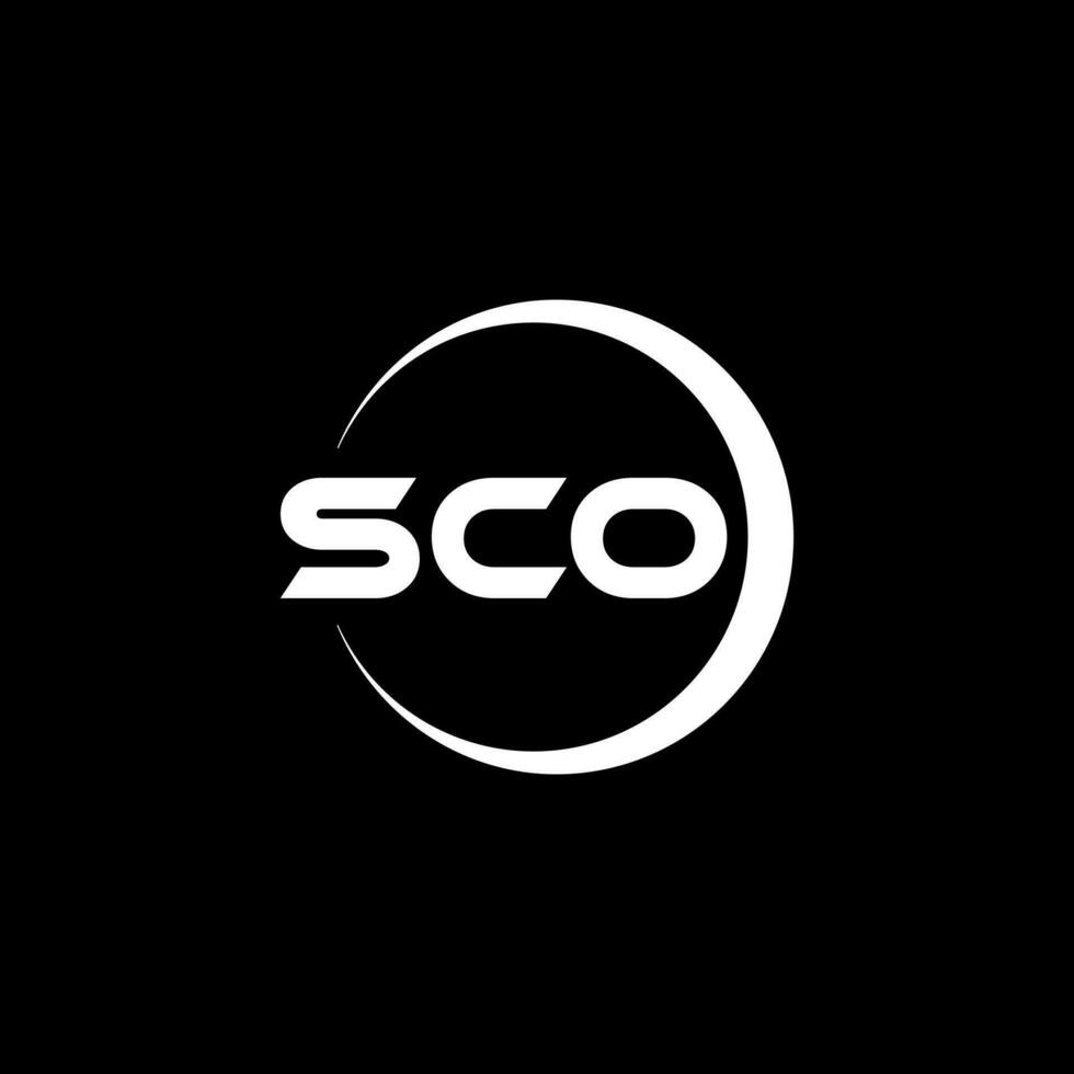 sco lettera logo design nel illustratore. vettore logo, calligrafia disegni per logo, manifesto, invito, eccetera.