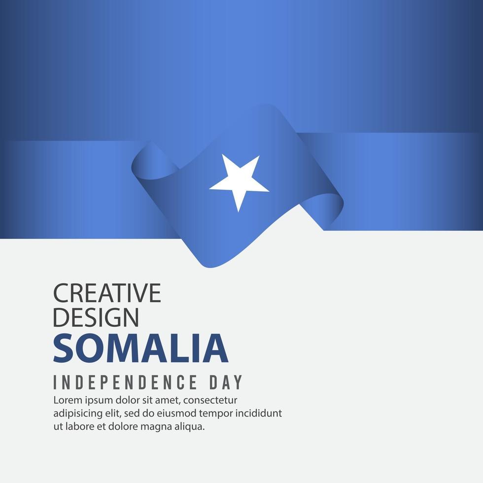 modello di vettore dell'illustrazione di progettazione creativa celebrazione del giorno dell'indipendenza della somalia