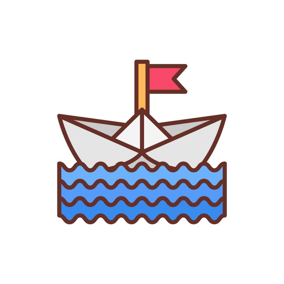 carta barca icona nel vettore. illustrazione vettore