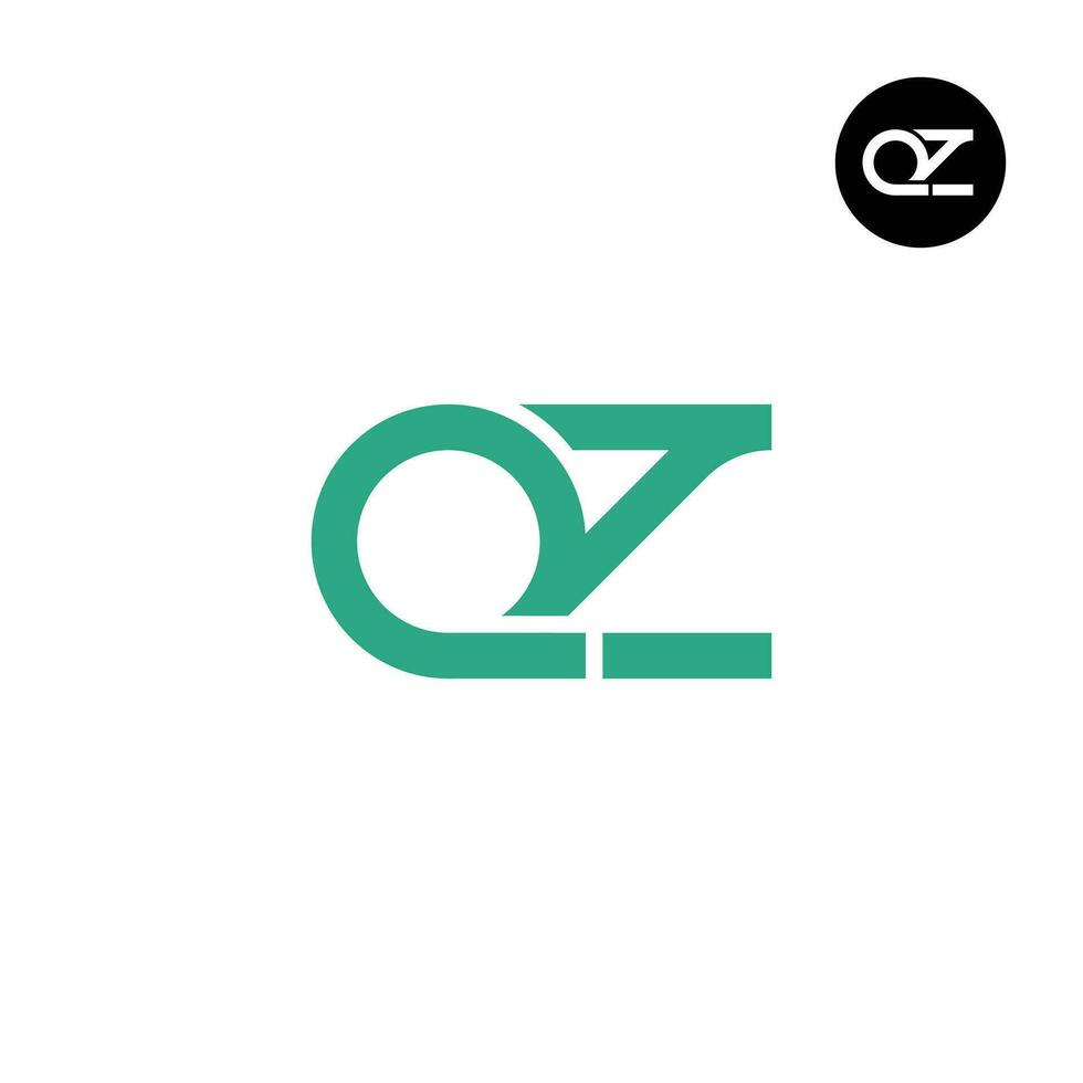 lettera qz monogramma logo design vettore