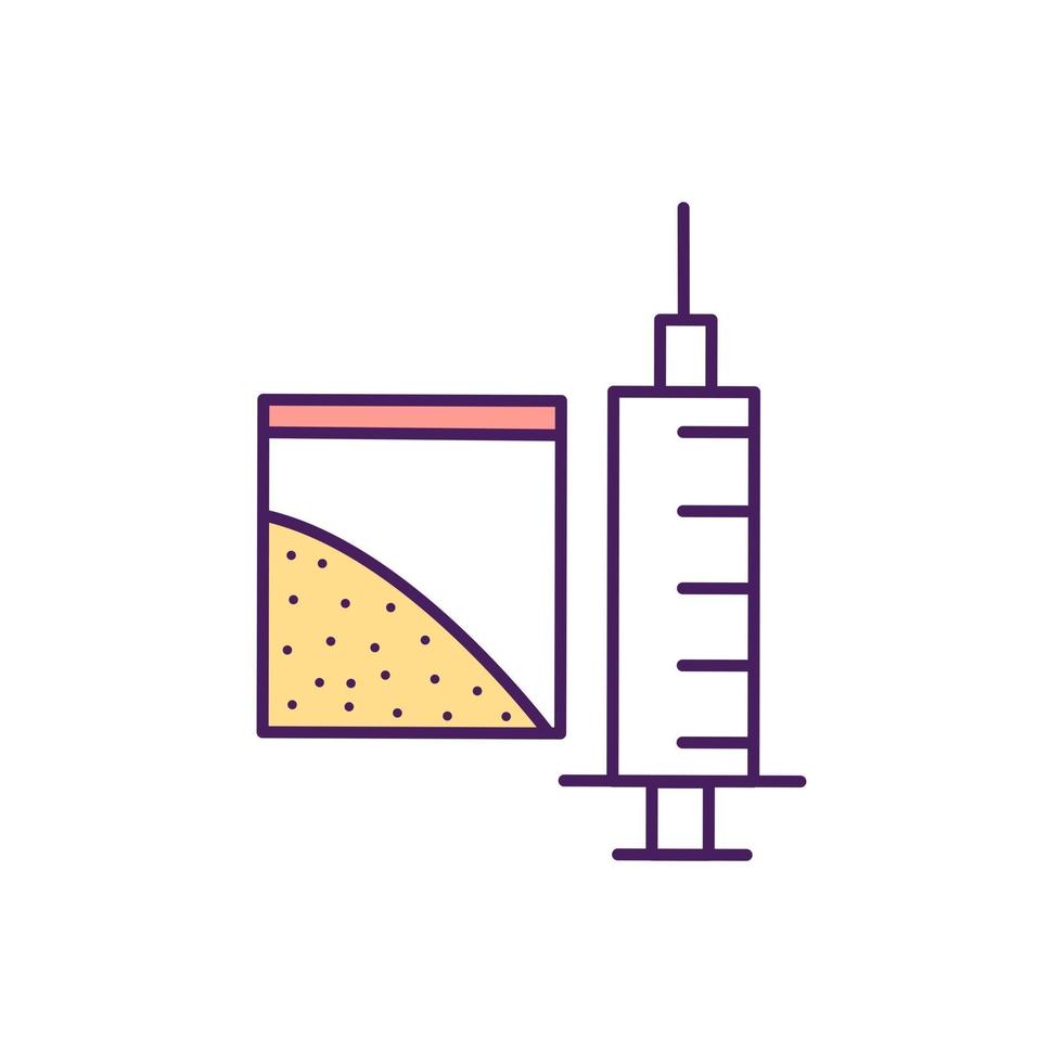 droghe pericolose rgb icona a colori vettore