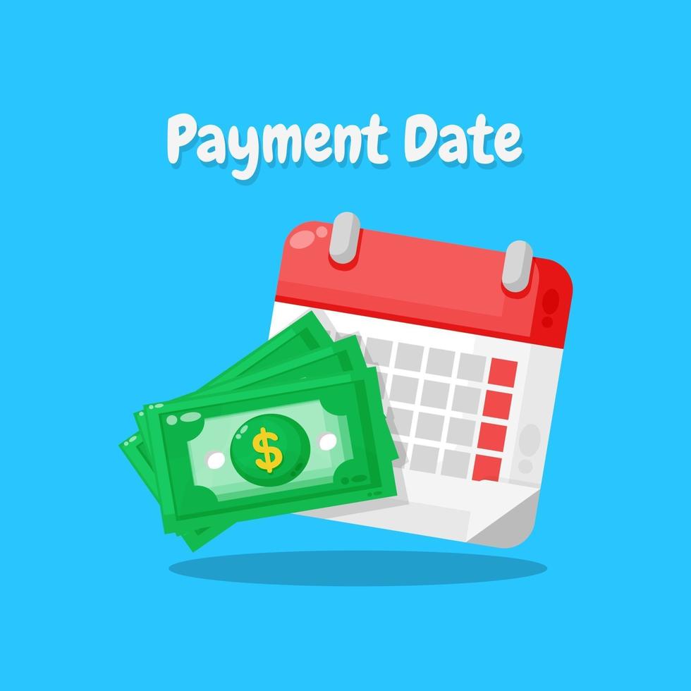concetto di data di pagamento o icona del giorno di paga vettore