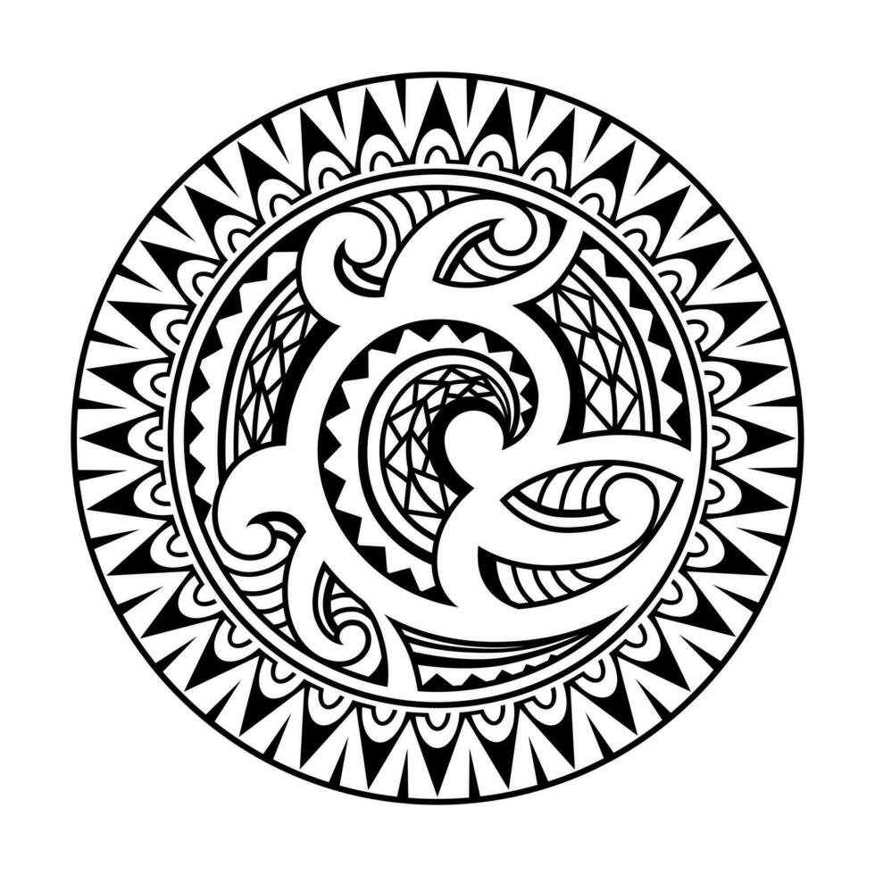 il giro tatuaggio geometrico ornamento maori stile. nero e bianca vettore