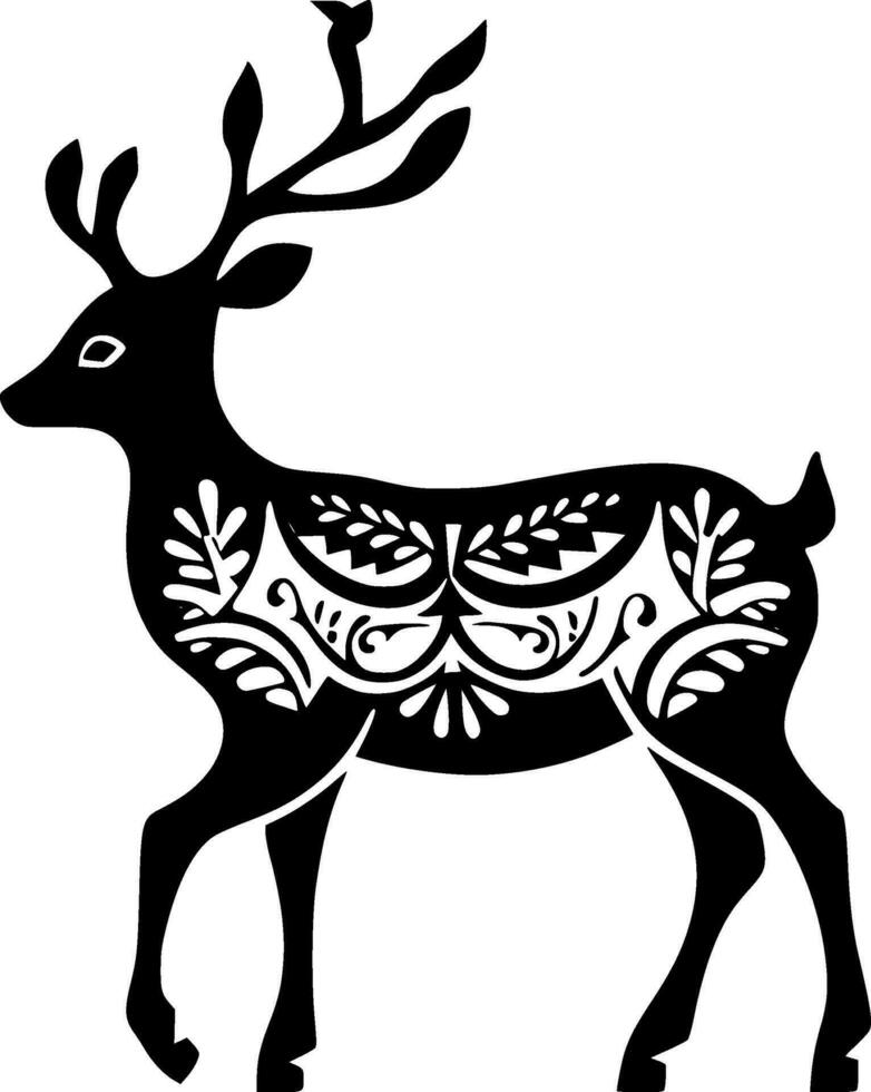 renna - minimalista e piatto logo - vettore illustrazione
