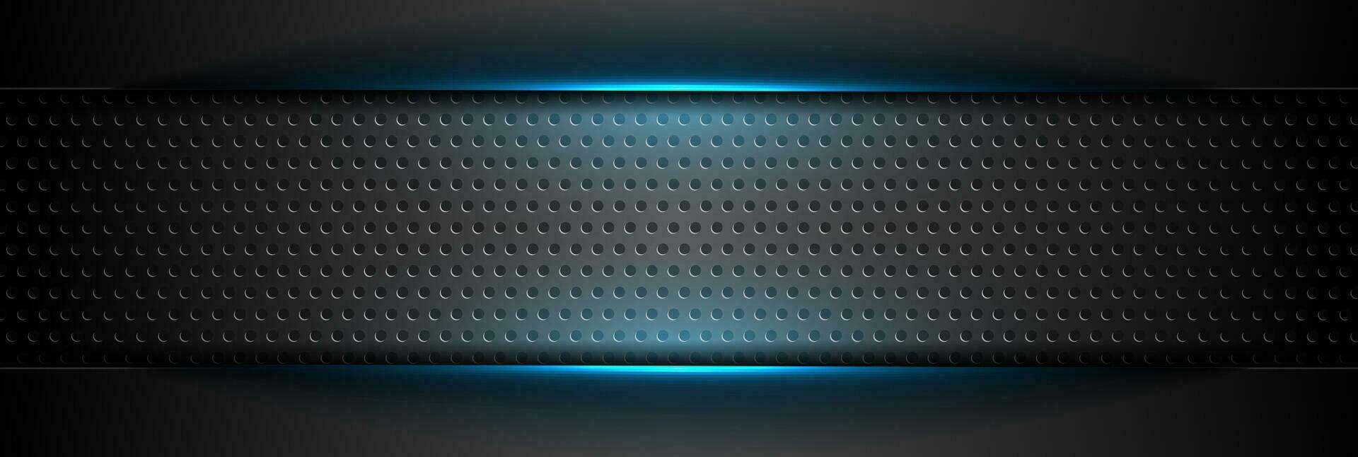 futuristico tecnologia sfondo con blu raggiante Linee vettore