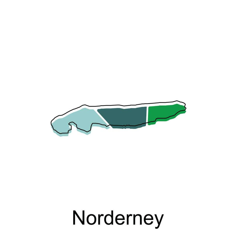 vettore carta geografica di norderney moderno schema, alto dettagliato vettore illustrazione design modello, adatto per il tuo azienda
