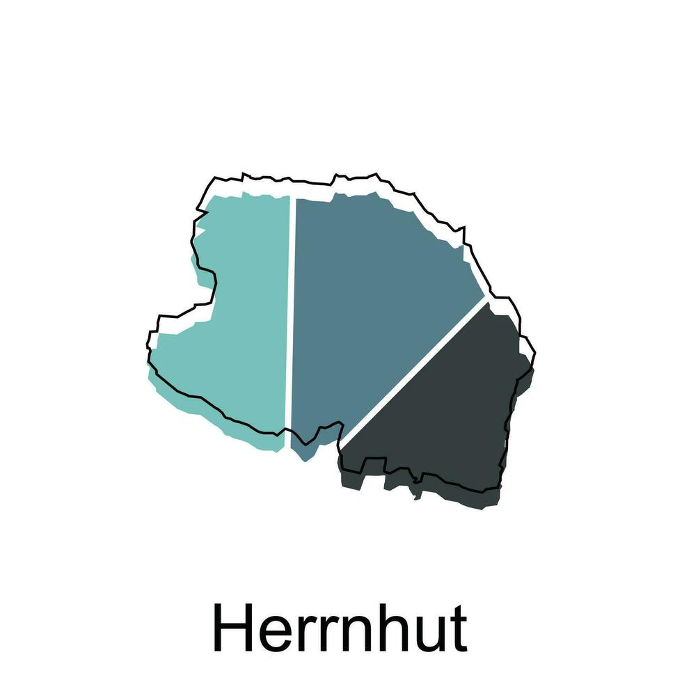 herrnhut mondo carta geografica vettore design modello, grafico stile isolato su bianca sfondo, adatto per il tuo azienda
