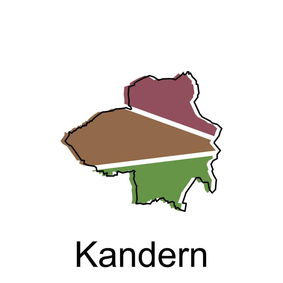 vettore carta geografica di kandern. frontiere di per il tuo infografica. vettore illustrazione design modello