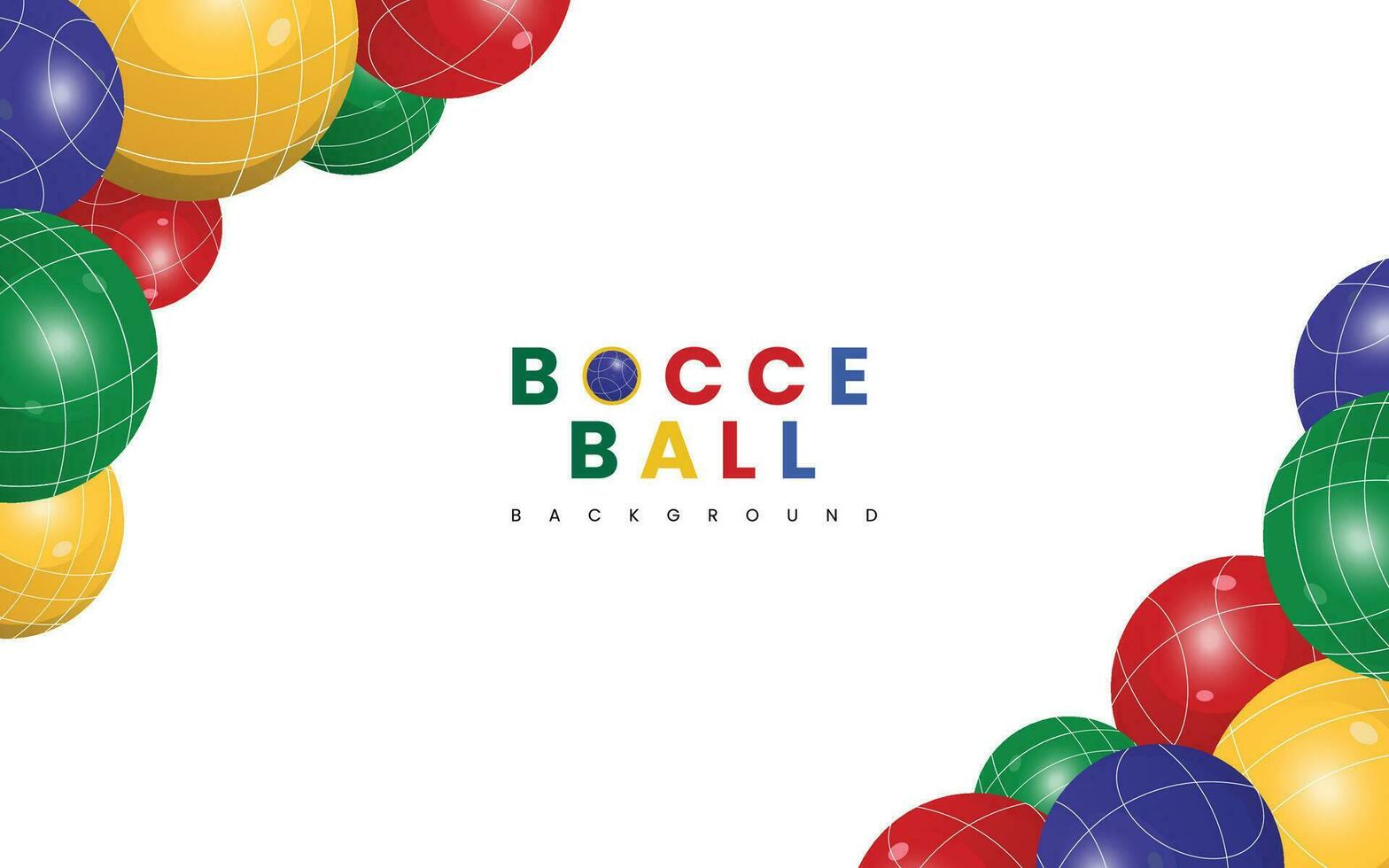 molti sfondi colorati di bocce possono essere utilizzati per scopi di progettazione con un tema sportivo di bocce. vettore