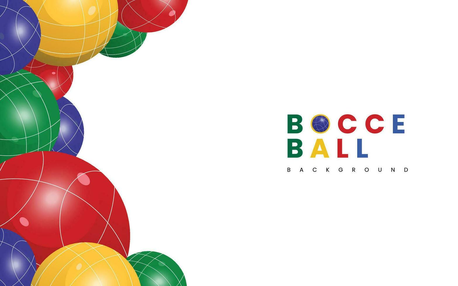 molti sfondi colorati di bocce possono essere utilizzati per scopi di progettazione con un tema sportivo di bocce. vettore