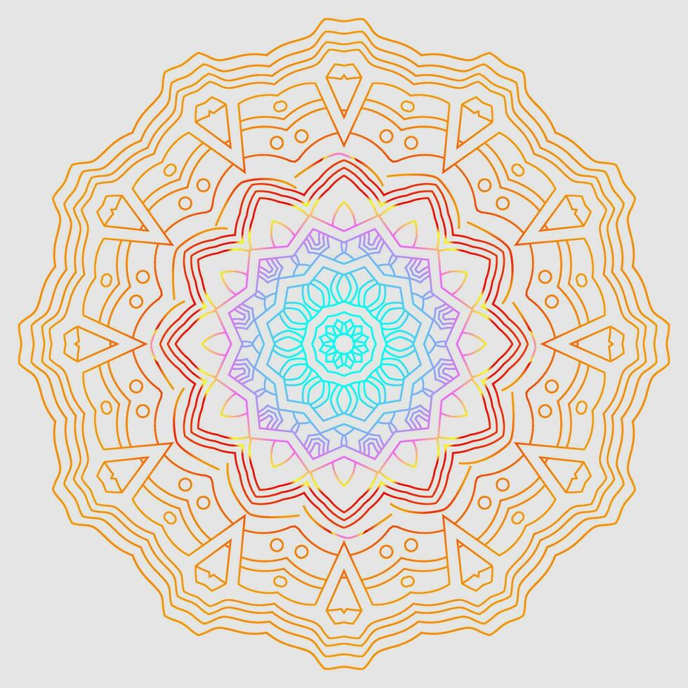 bellissimo mandala ornamento design con geometrico cerchio elemento fatto nel vettore realistico lusso mandala sfondo bellissimo mandala design illustrazione