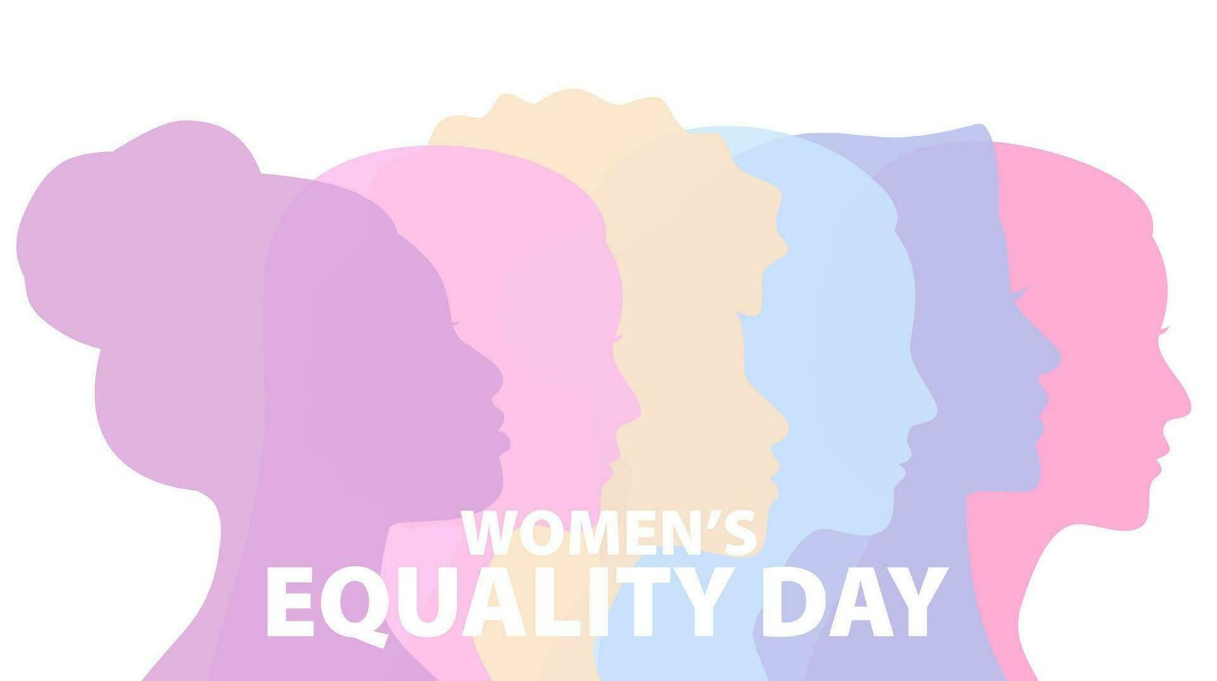 Da donna uguaglianza giorno, agosto 26. minimalista design donna uguaglianza concetto. sfondo, saluto carta, striscione, manifesto modello. vettore illustrazione