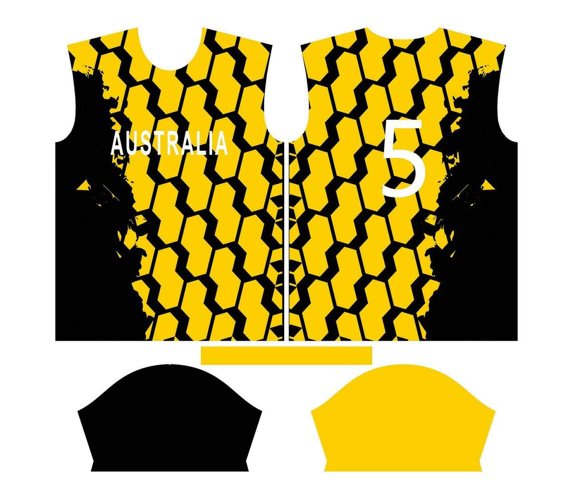 Australia cricket squadra gli sport ragazzo design o Australia cricket maglia design vettore