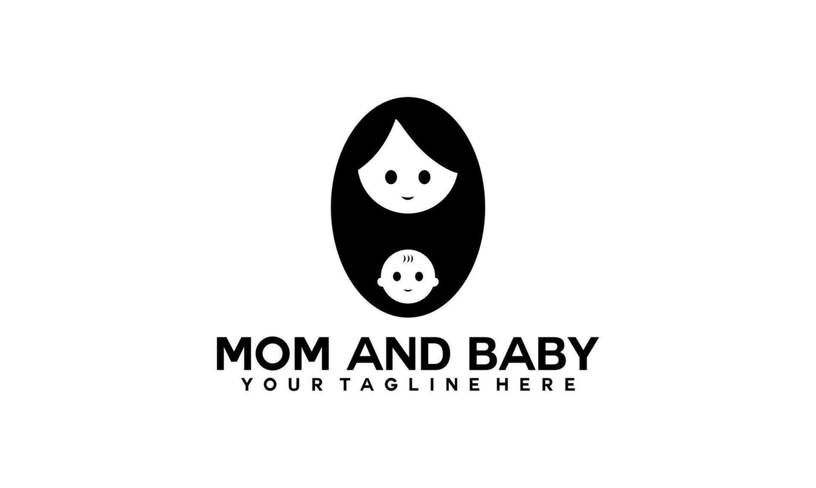mamma e bambino logo designmom e bambino logo design. madre e bambino nel semplice stile illustrazione. vettore