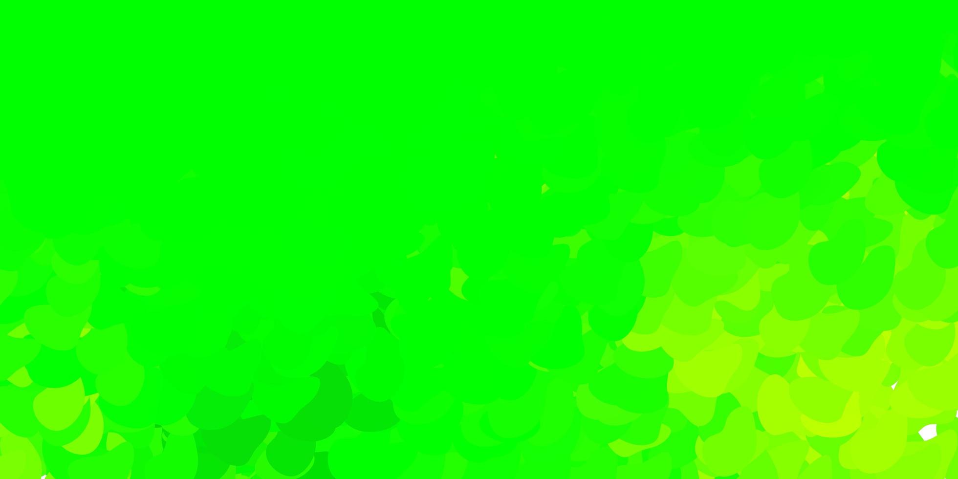 sfondo vettoriale verde chiaro, giallo con forme caotiche.