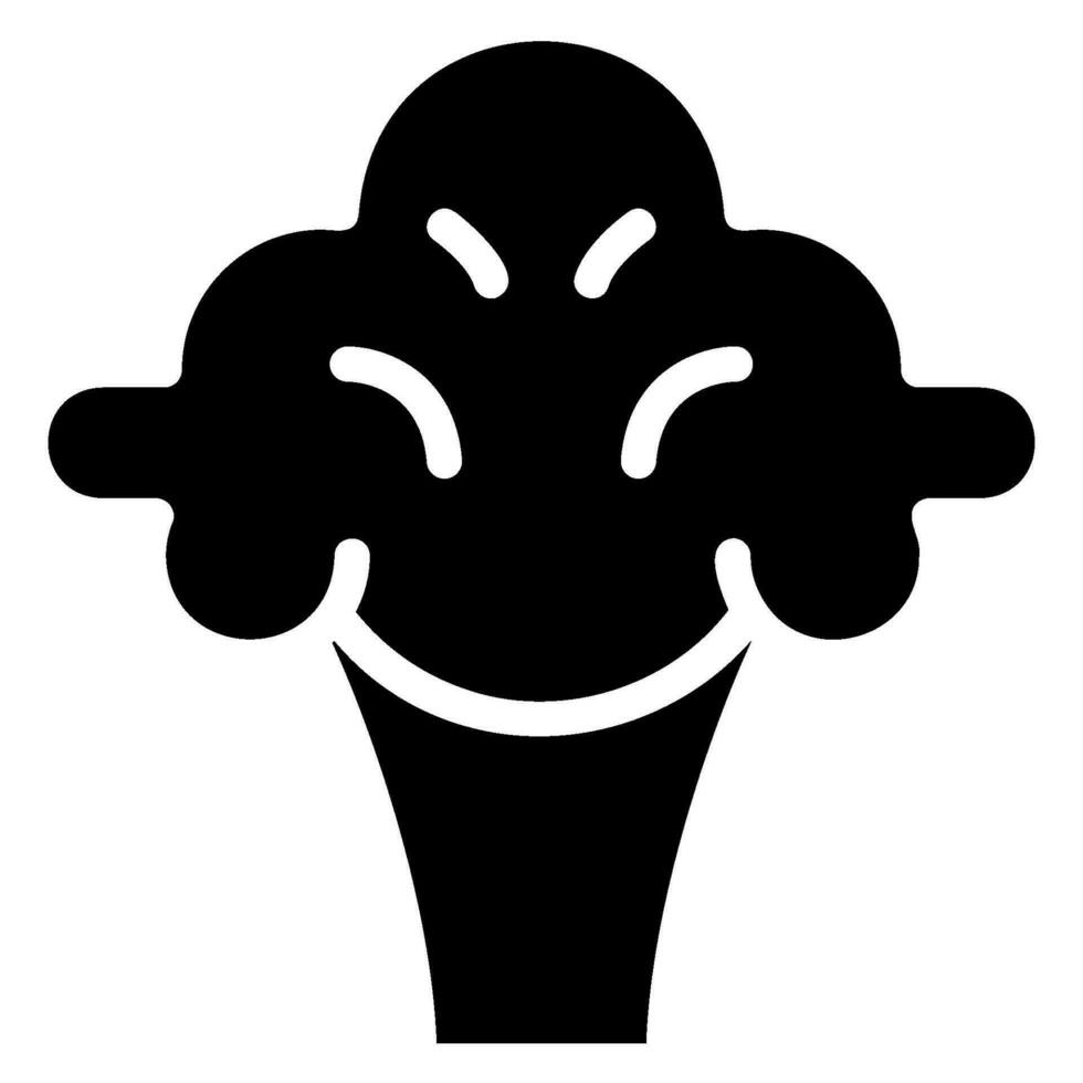 icona del glifo di broccoli vettore