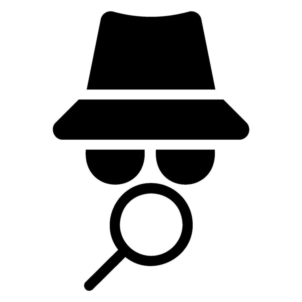 icona del glifo detective vettore