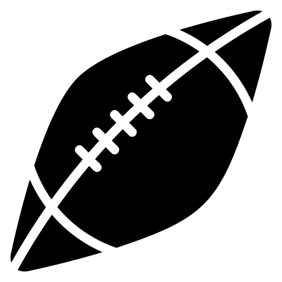 Rugby palla glifo icona vettore
