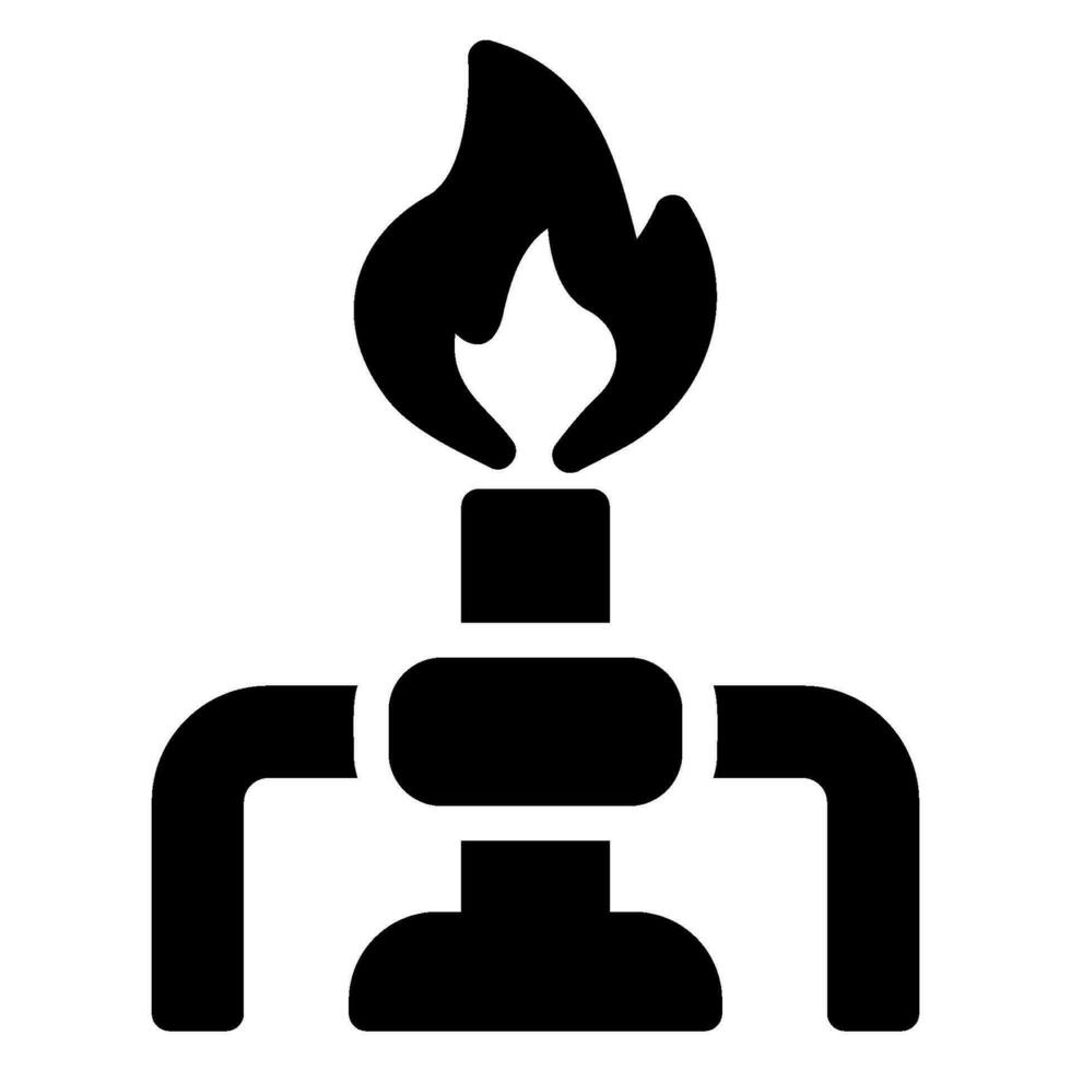 bruciatore glifo icona vettore