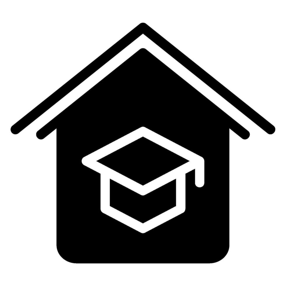 icona del glifo homeschooling vettore