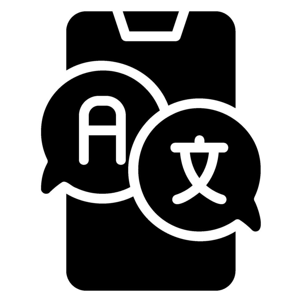 icona del glifo di traduzione vettore